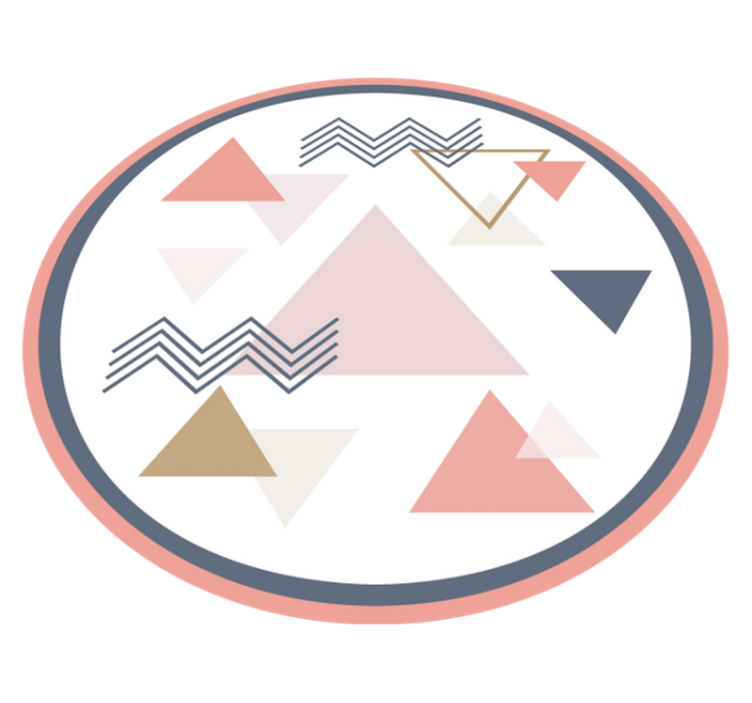 Geometrische abstracte cirkel vinyl tapijt geometrisch - TenStickers