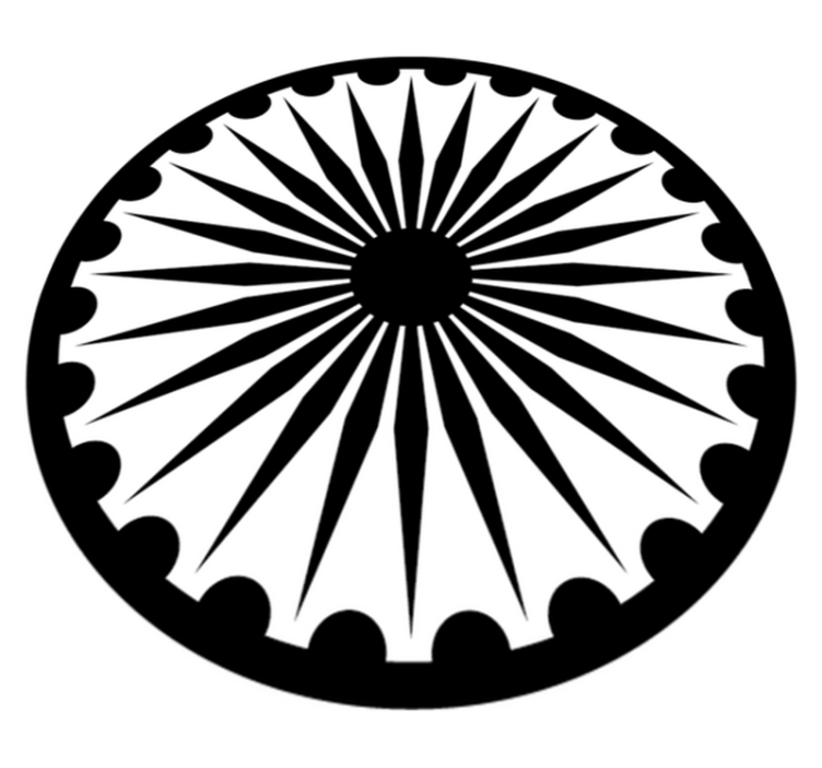 Monochrome mandala vinyl tapijt modern - TenStickers