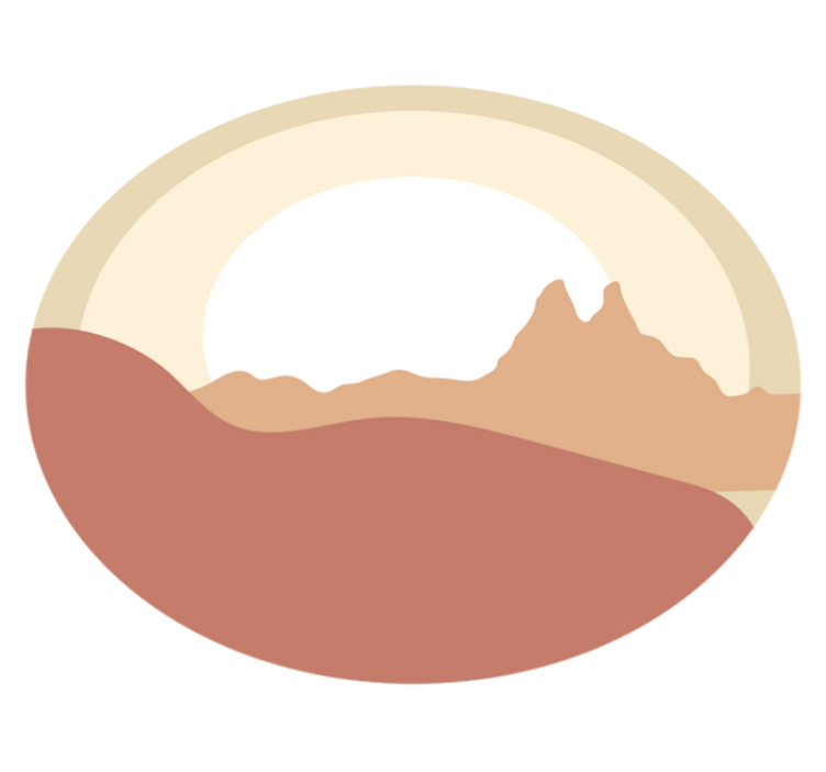 Minimalistisch landschap vinyl tapijt natuur - TenStickers