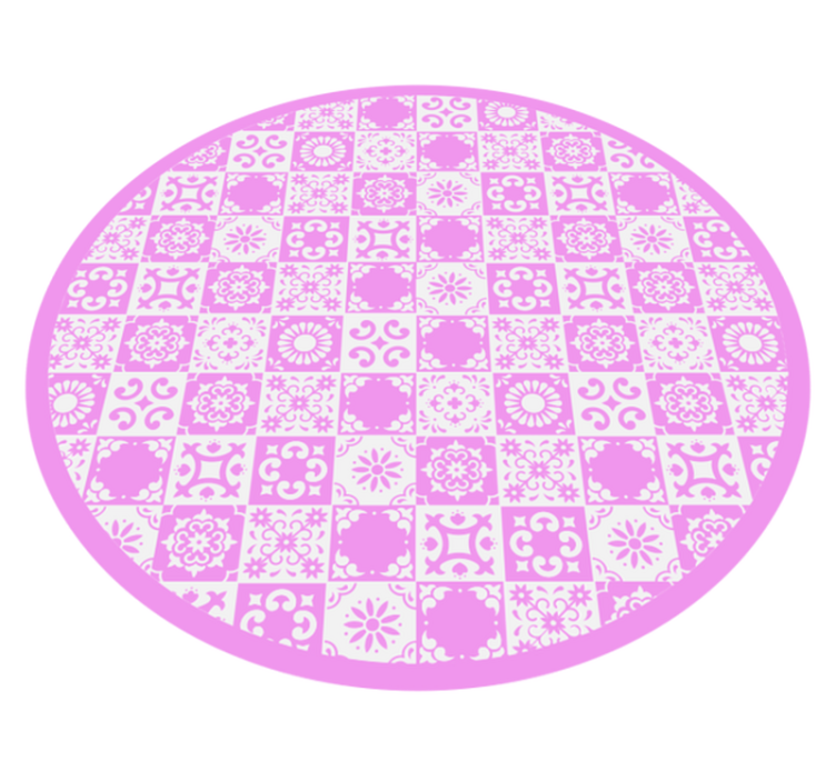 Vinyl tapijt mandala geïnspireerde cirkel - TenStickers
