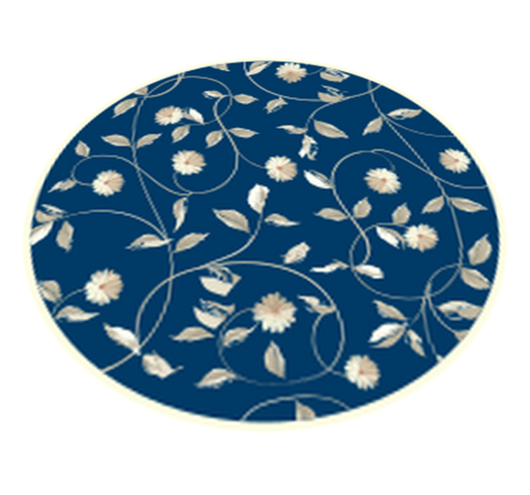 Botanisch bloeipatroon vinyl tapijt bloemen en planten - TenStickers