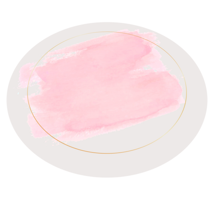 Abstracte botanische vinyl tapijt rond - TenStickers