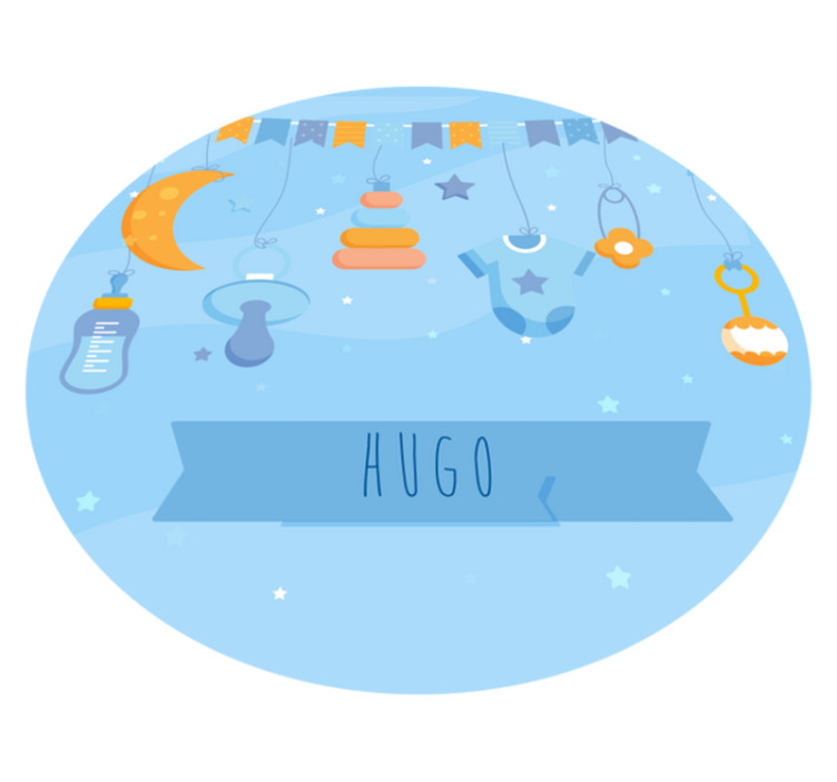 Aangepaste kinderkamerinrichting vinyl tapijt baby - TenStickers