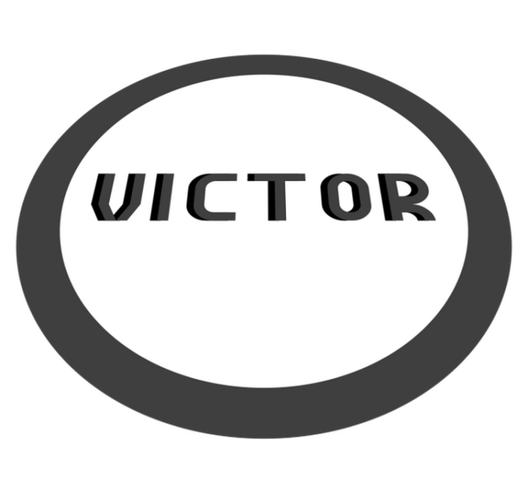 Gepersonaliseerd monogram vinyl tapijt met naam - TenStickers