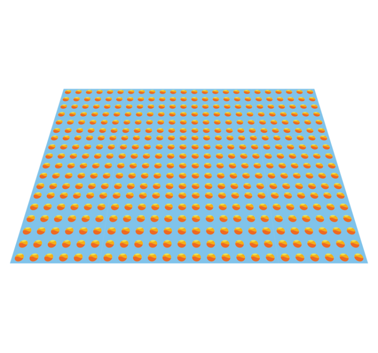 Zonneschijn sinaasappelen patroon vinyl tapijt houtstructuur - TenStickers