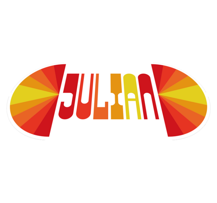 Gepersonaliseerde retro vinyl tapijt met naam - TenStickers