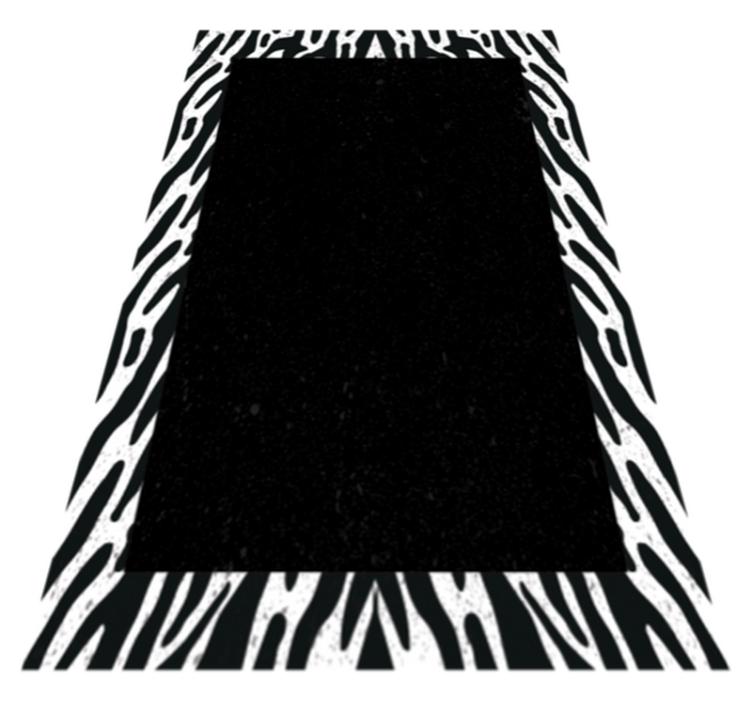 Monochrome zebra vinyl vloerkleed dierenprint - TenStickers