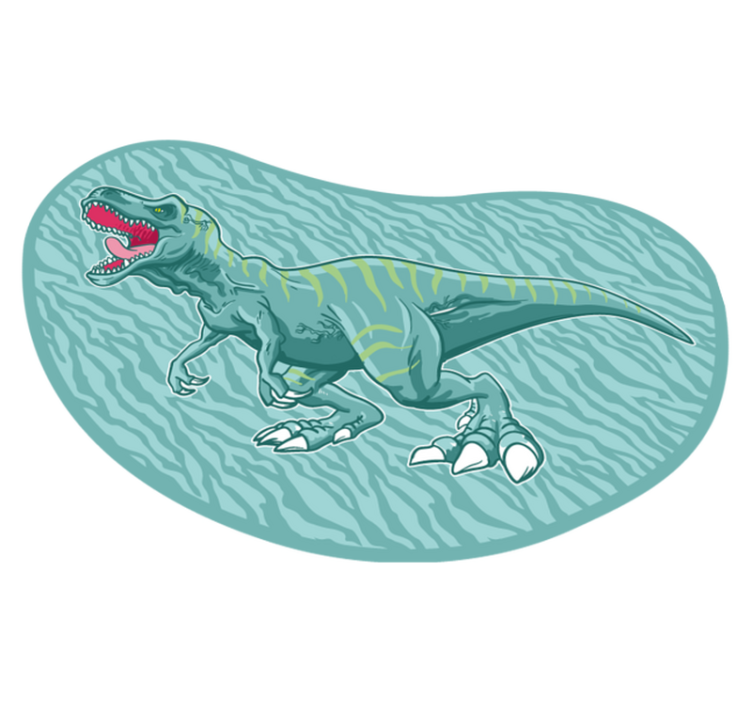 Dinosaurus expeditie vinyl tapijt meer kinderen - TenStickers