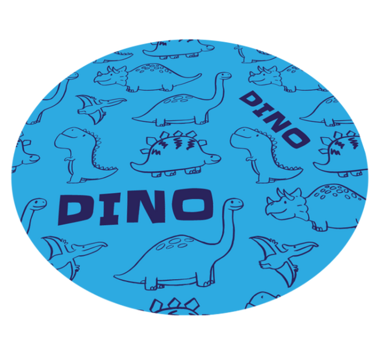 Dinosaurus thema vinyl tapijt meer kinderen - TenStickers