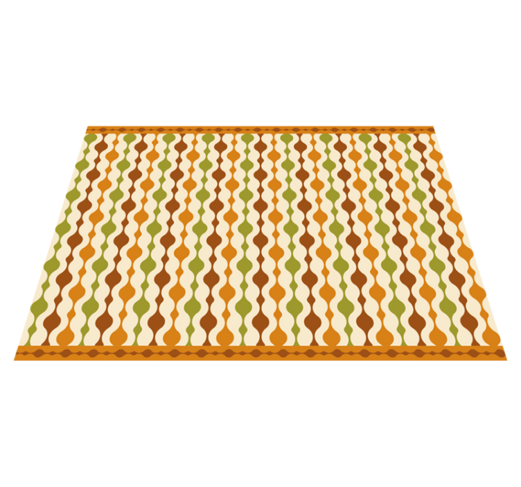 Golvende lijnen ontwerp vinyl tapijt strepen - TenStickers