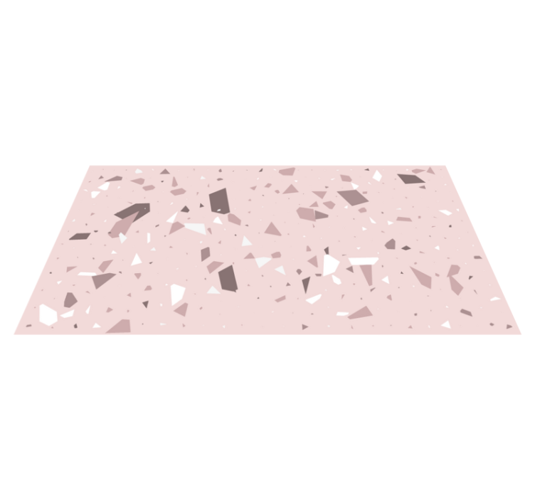 Geometrische terrazzo vinyl tapijt geometrisch - TenStickers
