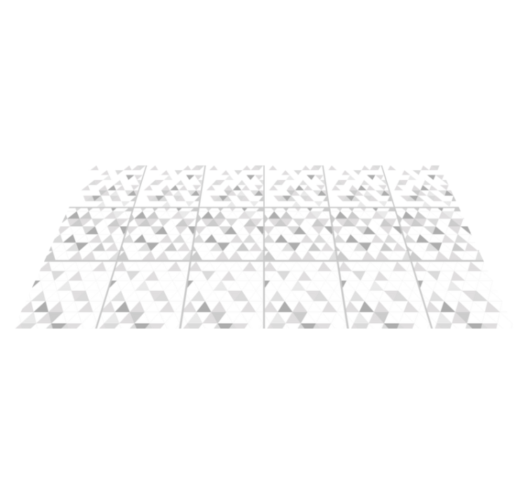 Driehoekige grijze motieven vinyl tapijt geometrisch - TenStickers