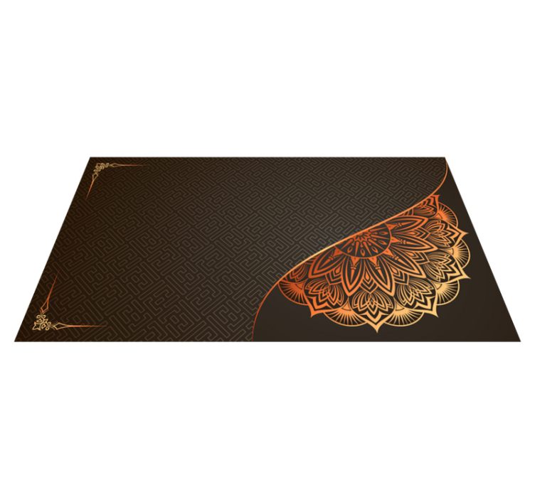 Vinyl tapijt mandala hoekdesign mandala - TenStickers