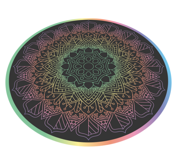 Vinyl tapijt mandala mandala meditatie - TenStickers