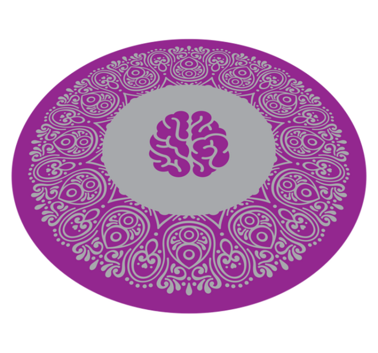 Vinyl tapijt mandala brein ontwerp - TenStickers