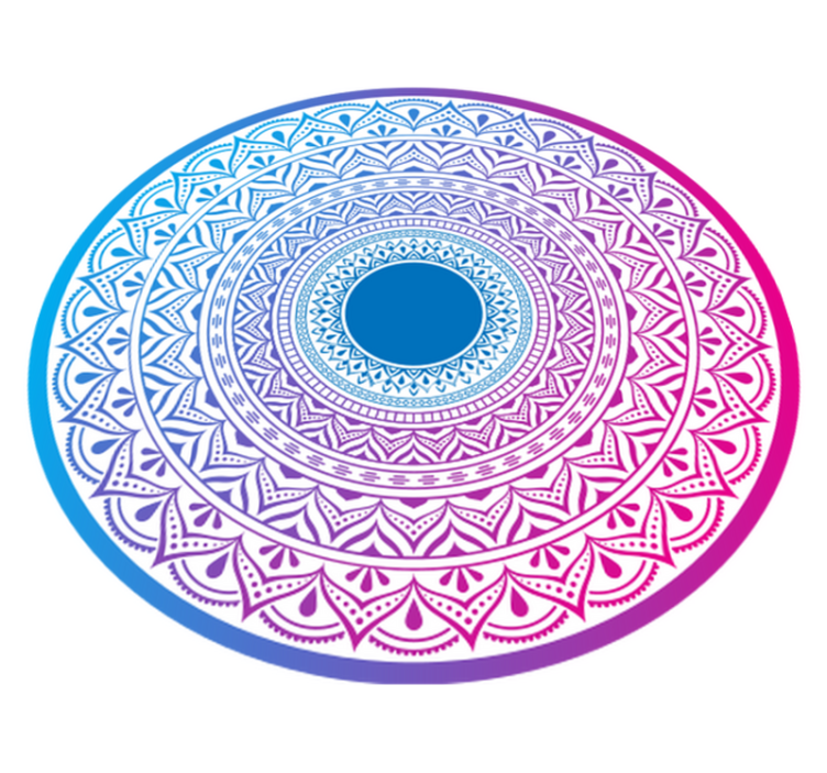 Vinyl tapijt mandala circulaire mandala array - TenStickers