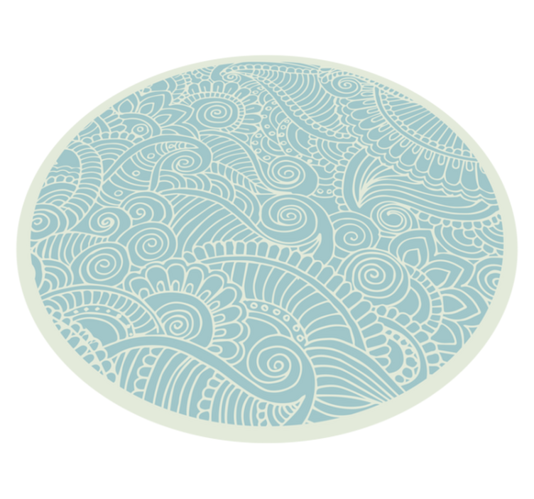 Vinyl tapijt mandala draaierende mandala - TenStickers