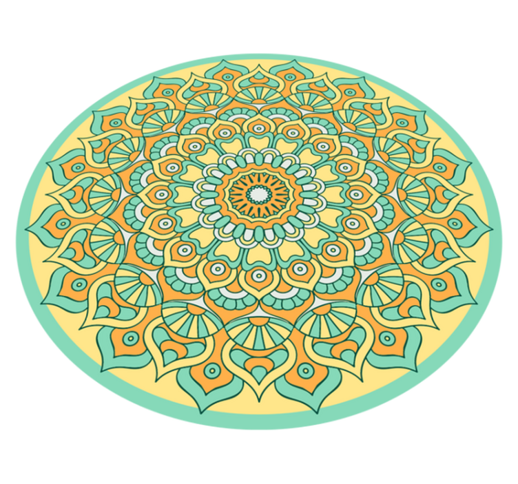 Vinyl tapijt mandala ronde vorm - TenStickers