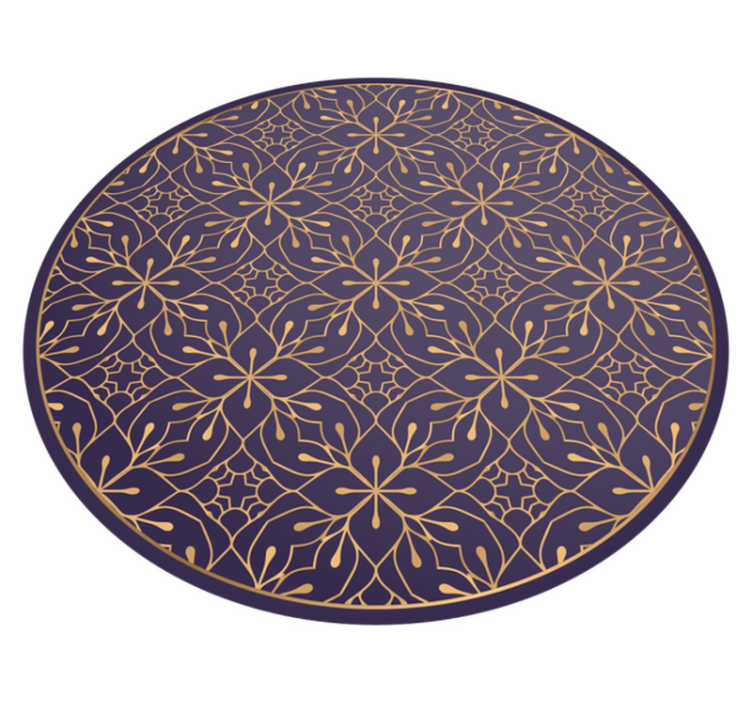 Vinyl tapijt mandala bloemige elegantie - TenStickers