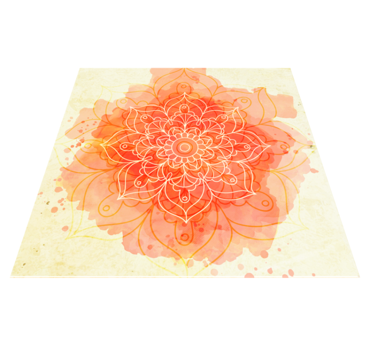 Vinyl tapijt mandala bloem van mandala - TenStickers