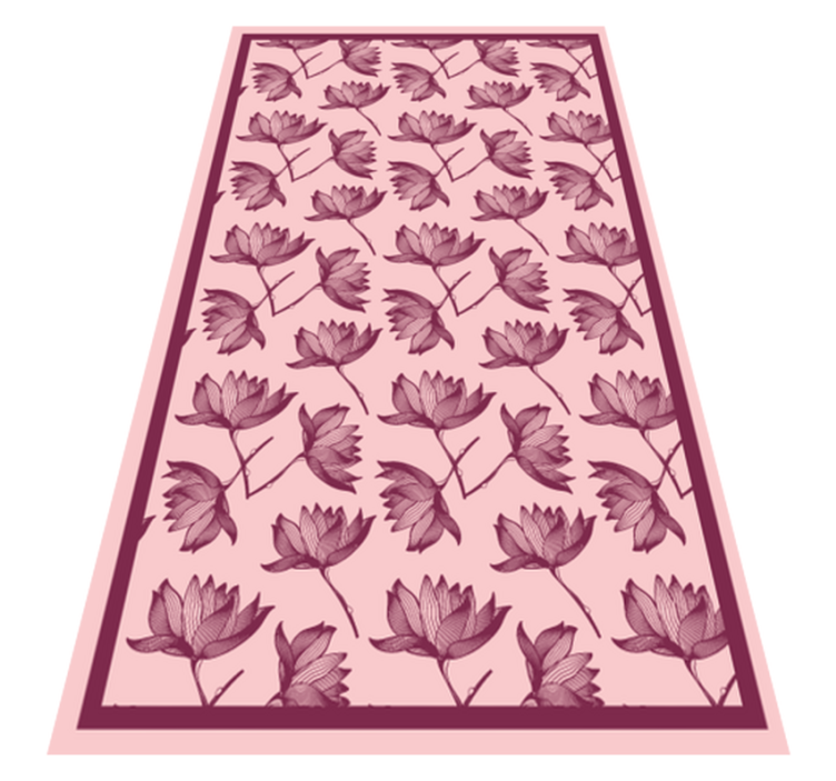 Bloemenpatroon decor vinyl tapijt bloemen en planten - TenStickers