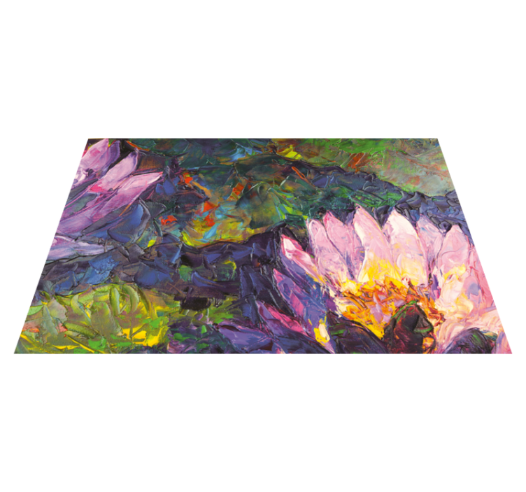 Vinyl tapijt bloemen en planten impressionistische bloemen - TenStickers