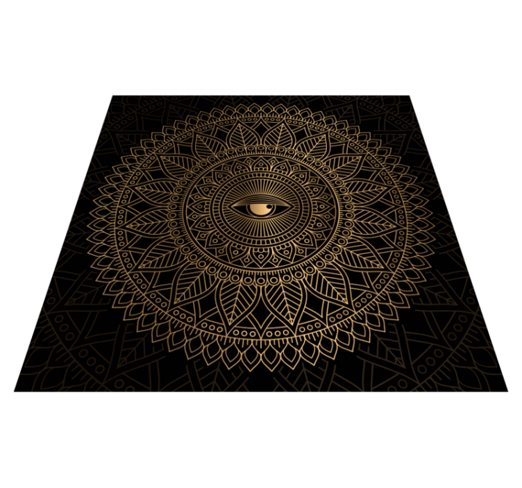 Vinyl tapijt mandala mandala oog centerpiece - TenStickers