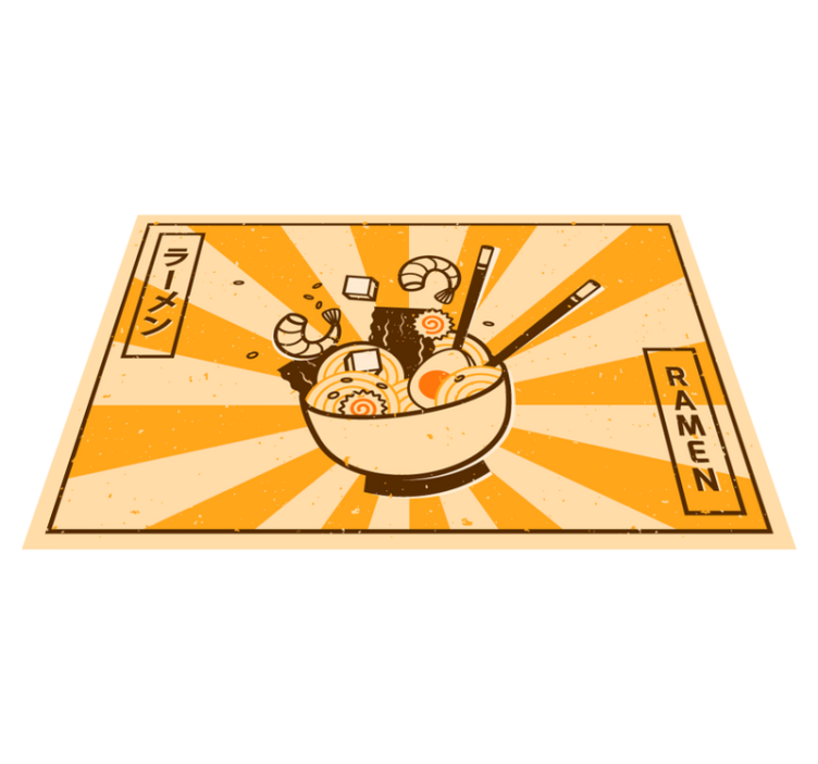 Ramenillustratie vinyl tapijt keuken - TenStickers