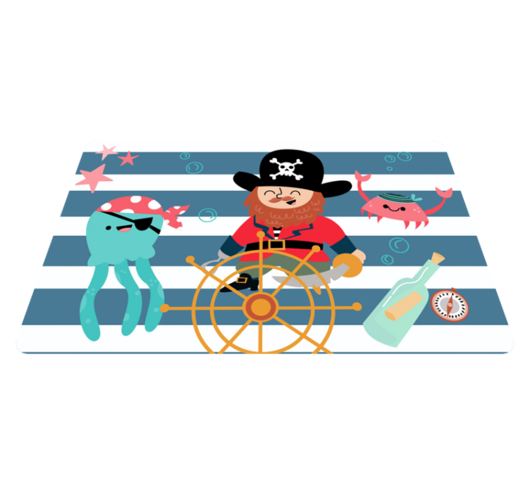 Piratenavontuur vinyl tapijt kind - TenStickers