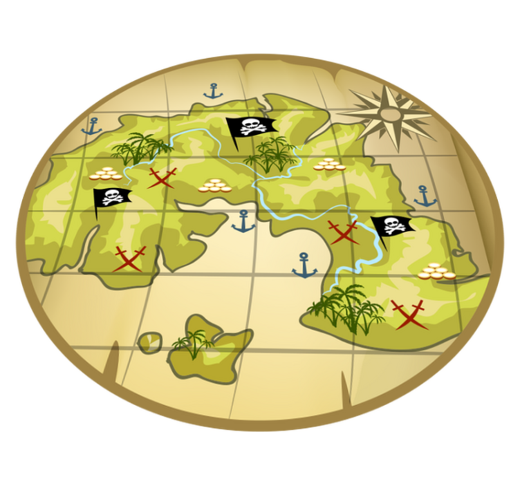 Schattenjacht avontuur vinyl tapijt spel - TenStickers