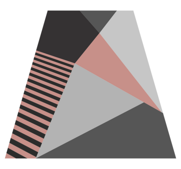 Driehoekig geometrisch motief vinyl tapijt modern - TenStickers