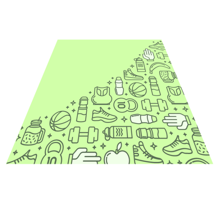 Fitnessparafernalia vinyl tapijt meer kinderen - TenStickers