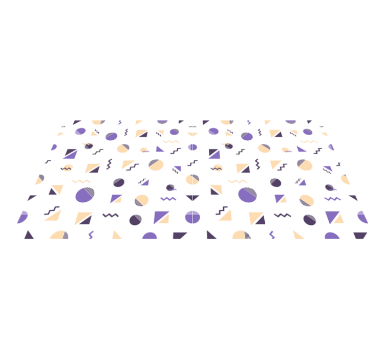 Geometrische vormen patroon vinyl tapijt geometrisch - TenStickers