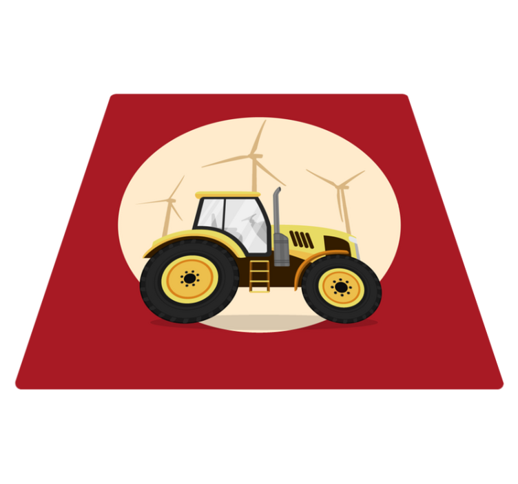 Tractor speelcirkel vinyl tapijt kind - TenStickers