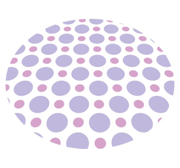 Cirkelvormig stippenpatroon vinyl tapijt strepen - TenStickers