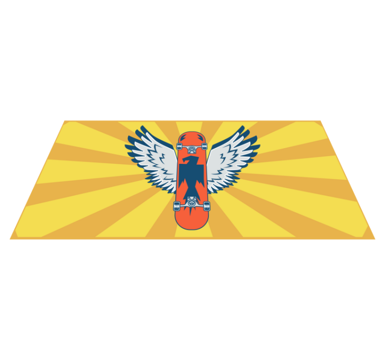Skateboardvleugels decor vinyl tapijt meer kinderen - TenStickers