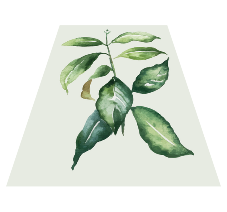 Botanische bladillustratie vinyl tapijt bloemen en planten - TenStickers