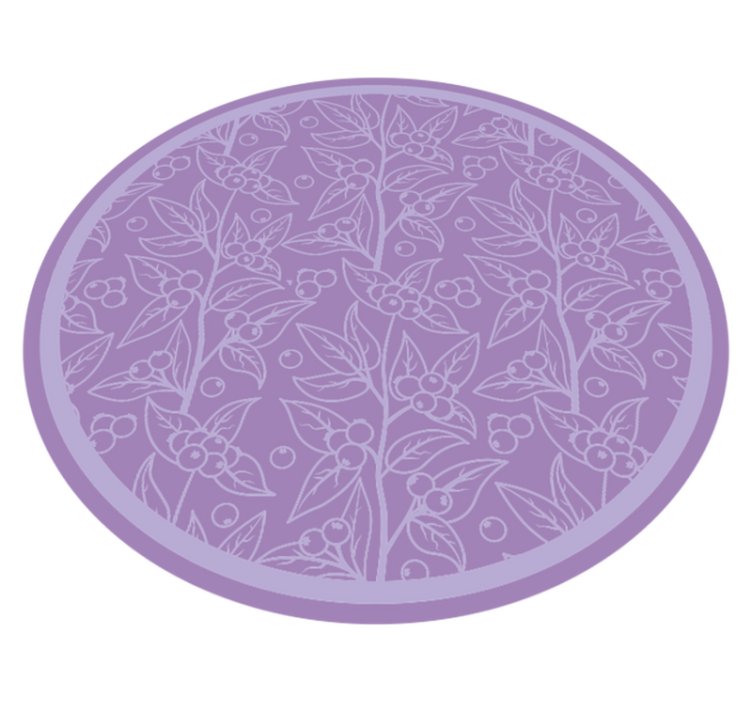 Lavendel bessen takken vinyl tapijt bloemen en planten - TenStickers