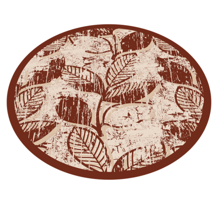 Stijlvolle bladpatronen vinyl tapijt natuur - TenStickers