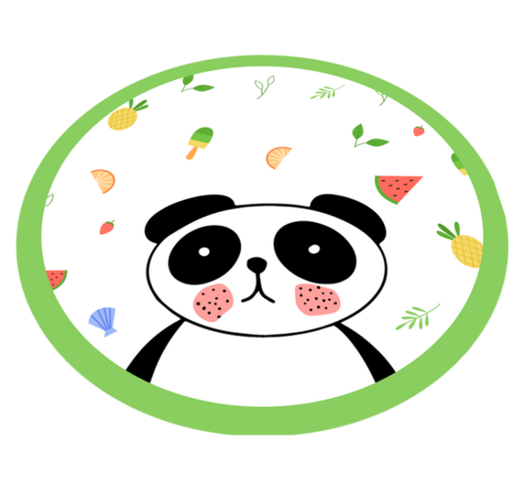 Schattige pandacirkel vinyl tapijt kind - TenStickers
