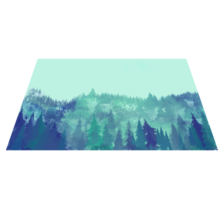 Weelderig groen bos vinyl tapijt natuur - TenStickers