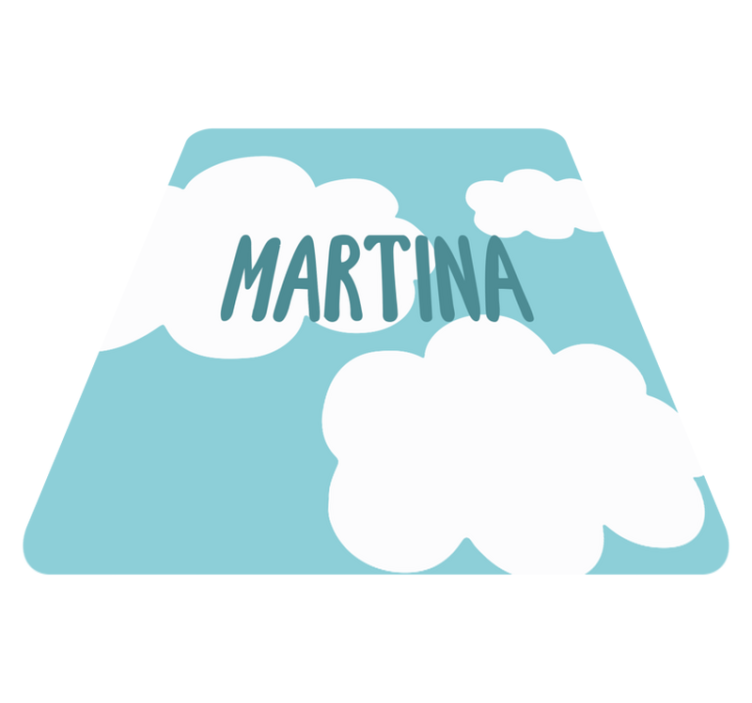 Klassieke wolken met naam vinyl tapijt meer kinderen - TenStickers