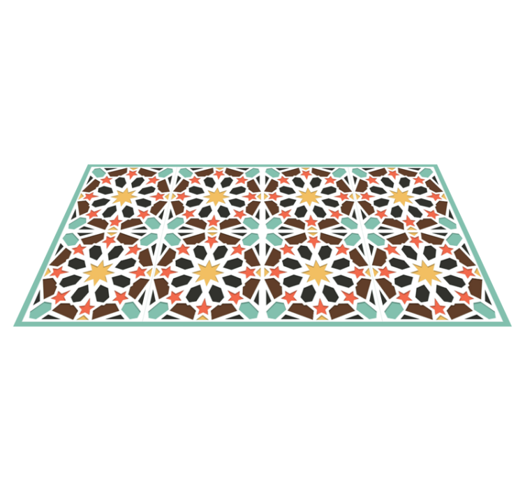 Kleurrijke sterrentegels vinyl tapijt tegels - TenStickers