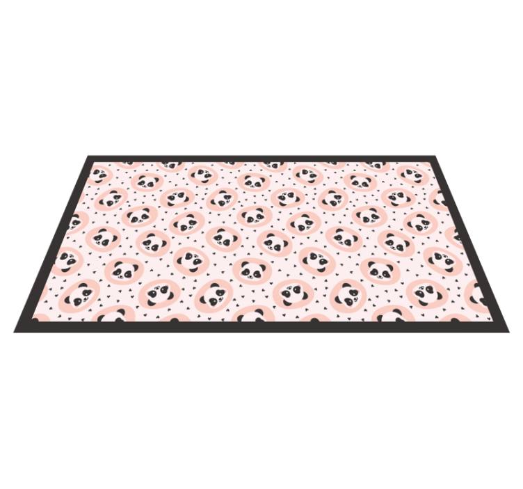 Baby panda gezichten dieren vinyl tapijt - TenStickers