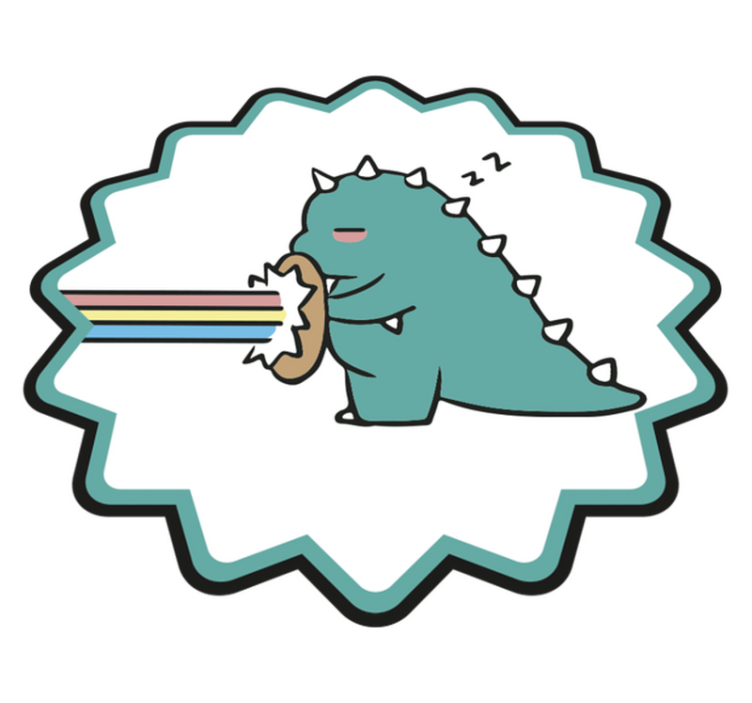 Dinosaurus regenboog adem vinyl tapijt meer kinderen - TenStickers