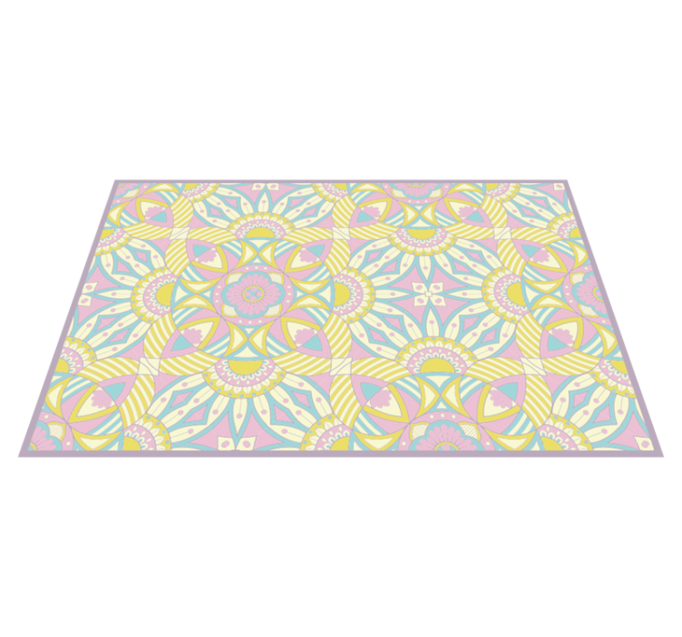 Complexe geometrische arrangementen vinyl tapijt mandala - TenStickers