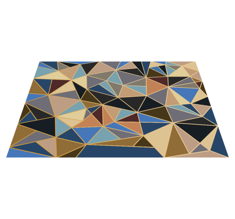Driehoekmotief vinyl tapijt geometrisch - TenStickers