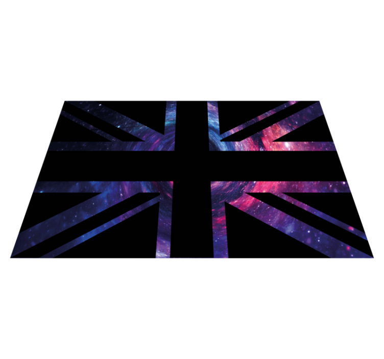 Galactische union jack vinyl tapijt wereldkaart - TenStickers