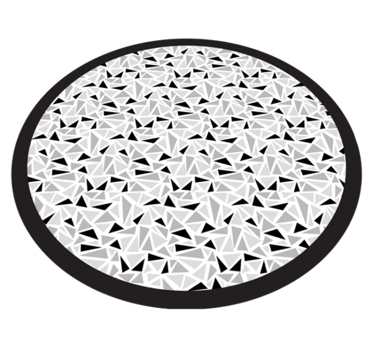 Zwarte en grijze driehoeken vinyl tapijt geometrisch - TenStickers