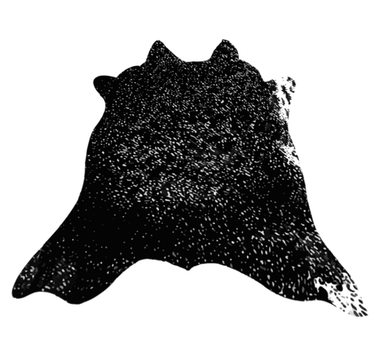 Zwart gevlekt koeienhuid vinyl vloerkleed dierenprint - TenStickers